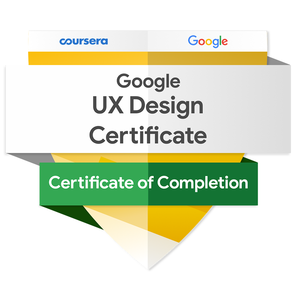 Google UX design course certificate